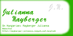 julianna mayberger business card